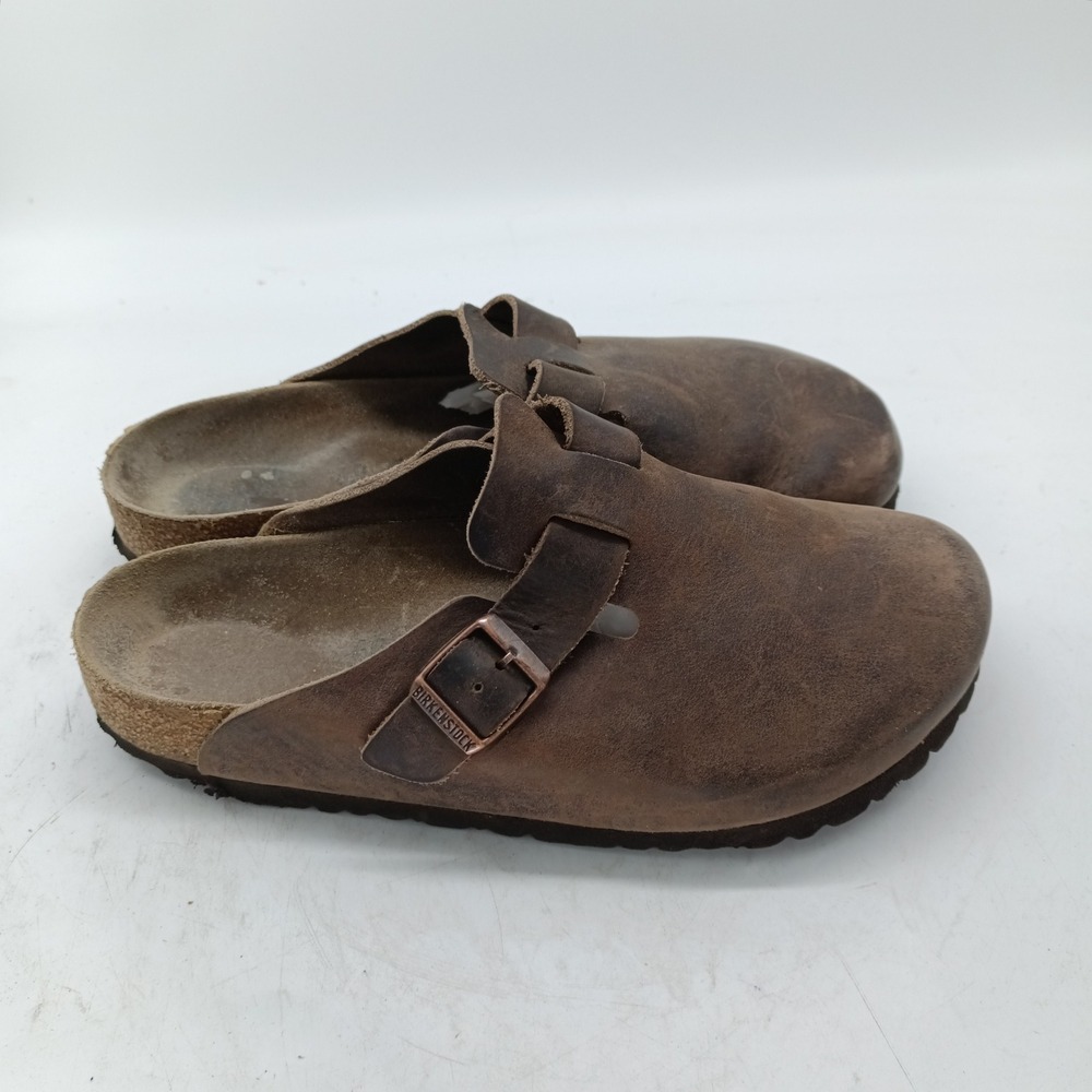 Birkenstock Boston Oiled Leather Clogs Tobacco Brown Mens 7 Womens 9 Size 40 BI4
